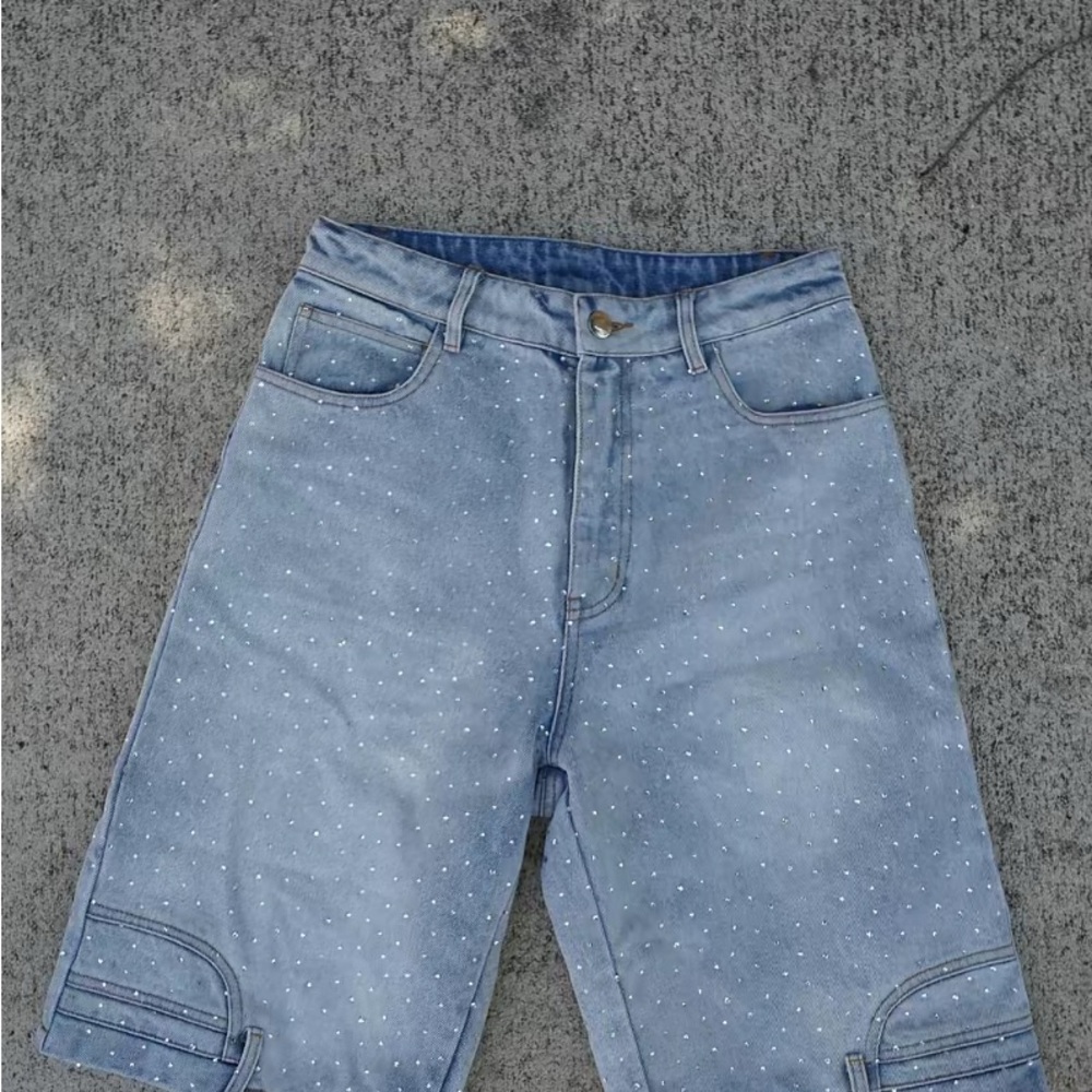 Men's Light Blue Corduroy Shorts